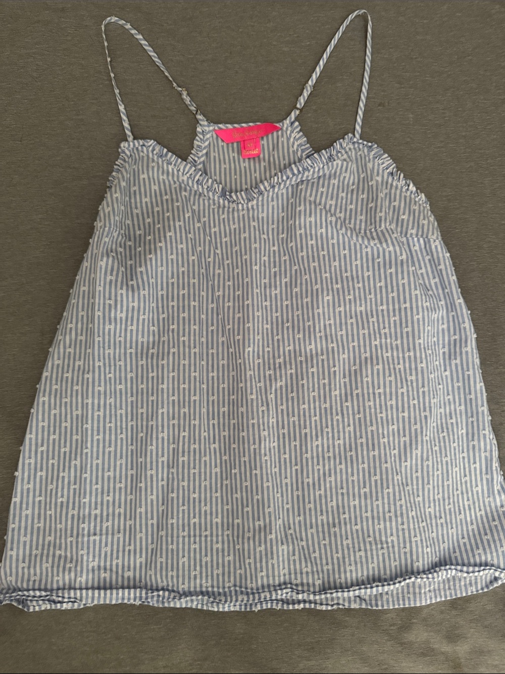 Lilly Pulitzer Blue and White Striped Camisole